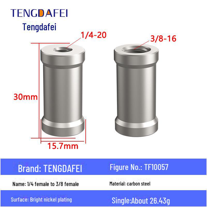 Adaptor cu șurub pentru trepied de cameră de la 1/4 la 3/8: Conversie M4, M5, M68, M10 pentru suport Hot Shoe sau stativ de lumină