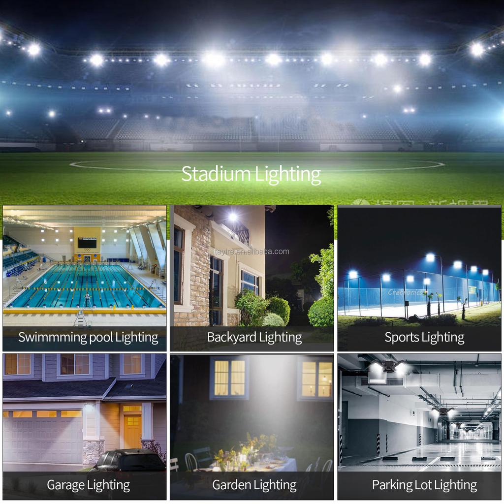 EU Stock Outdoor LED Floodlight 30W 50W 100W 150W 200W 300W 400W Waterproof Spotlight for Garage Parking Lot Yard Led Projector