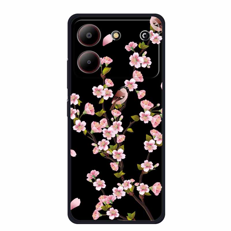 For ZTE Blade A54 Case Cute Cartoon Cat Black Silicone Soft Phone Case For ZTE Blade A54 4G Back Cover Case A 54 6.6" Funda Capa