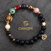 Universe Galaxy Eight Planets 12 Constellation Bracelets For Women Men Natural Stone Solar System Bracelets Jewelry Gifts