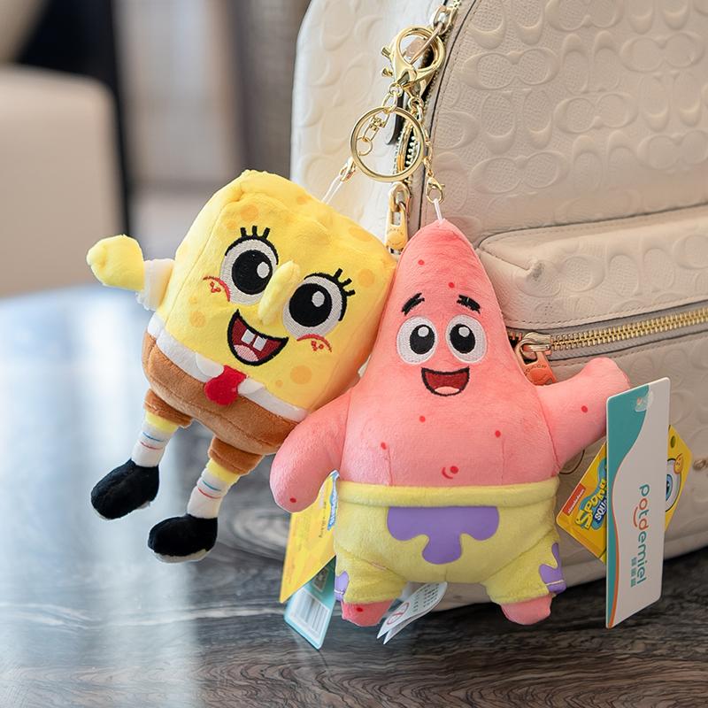 Anime Spongebob Squarepants Patrick Star Squidward Eugene H. Krabs Gary Stuffed Plush Toy Pendant Keychain Birthday Gift For Kid