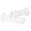 Nakira Motorcycle Grip Moped Handle 0.9 Inch (22.2 Mm) Non-Piercing Rubber C-Shaped (White)