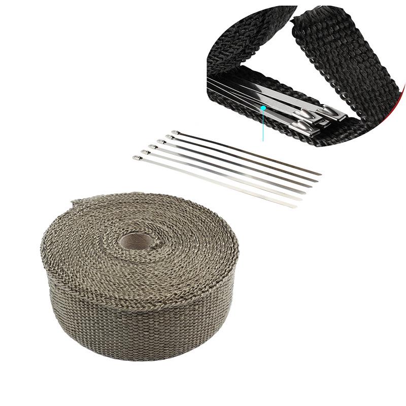 Universal Fireproof Heat Insulation Motorcycle Exhaust Wrap - Anti-Scald, Anti-Burn Banana Fiber Cloth
