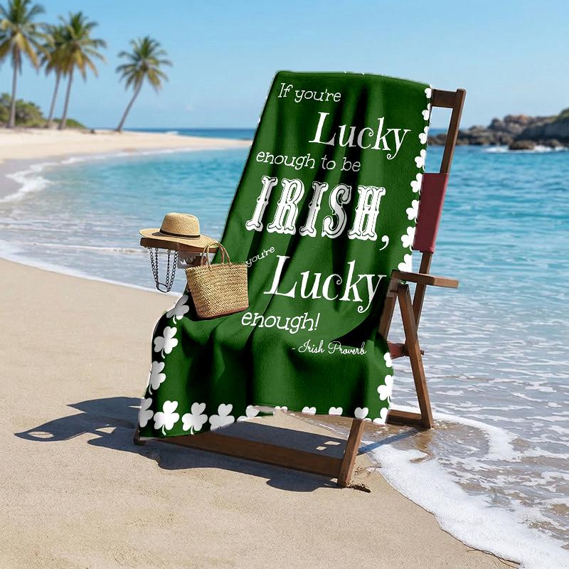 Irish Fashion Beach Towel: Ideal for Summer Adventures Soft, absorbent and quick drying suitable for swimming and bathing