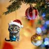 Cat Pendant Christmas Cat Hanging Tree Ornament Funny Christmas Pendant Gift For Xmas Tree Decoration Car Interior Decoration