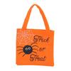 Reusable Shopping Tote Halloween Candy Bag, Non-woven Fabric Trick or Treat Bag with Pumpkin Goodie Ghost Patterns, Large Capacity Storage Basket for