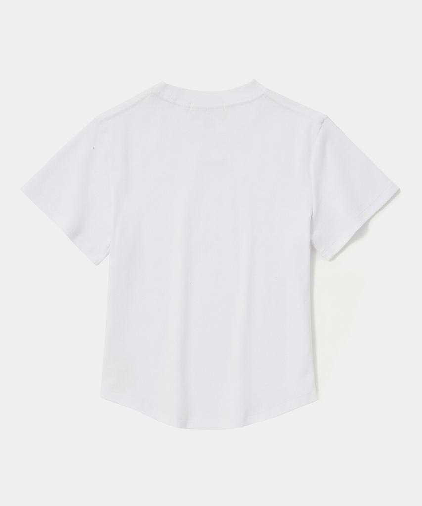 COLUMBIA UNIVERSITY Tiny Script Logo Women Slim-Fit S/S T-Shirts White