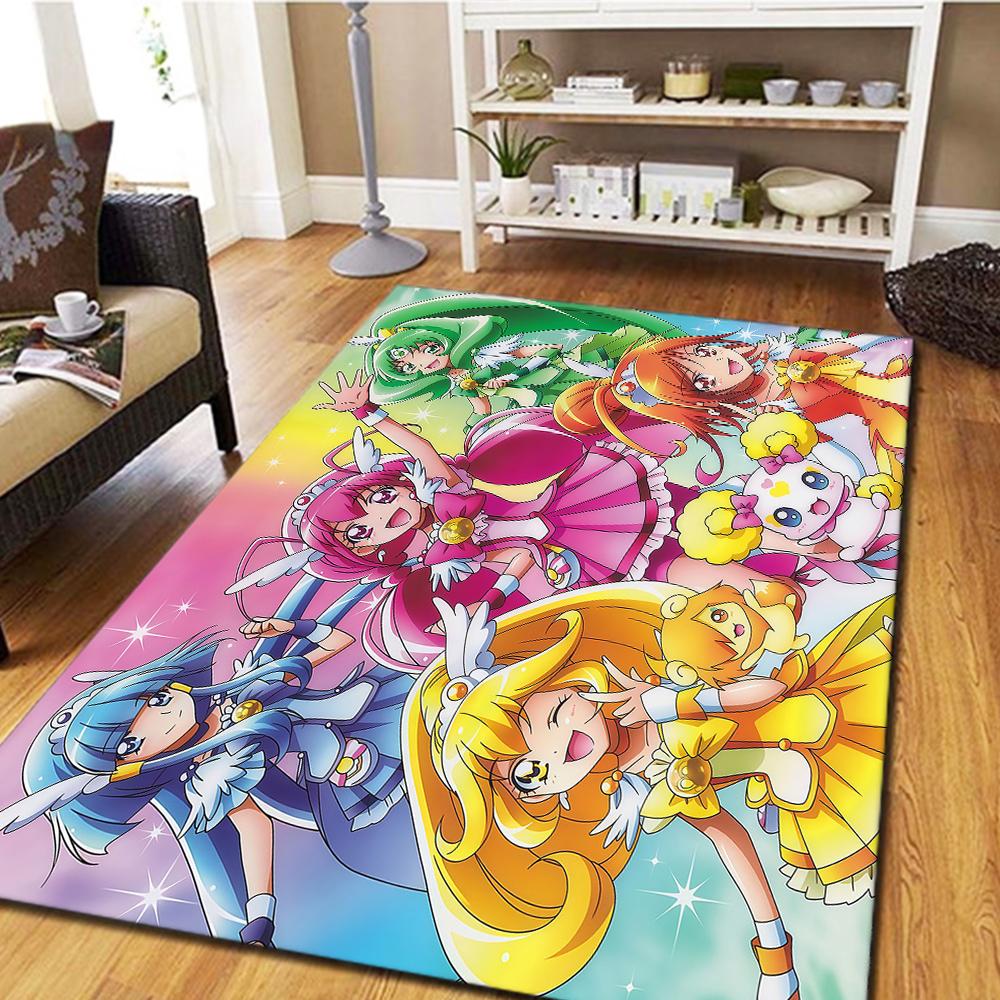 Pretty Cure Floor Carpet, Cool Movie Themed Mat, Digital Printed Rug for Home Bedroom Decor -HYQ74