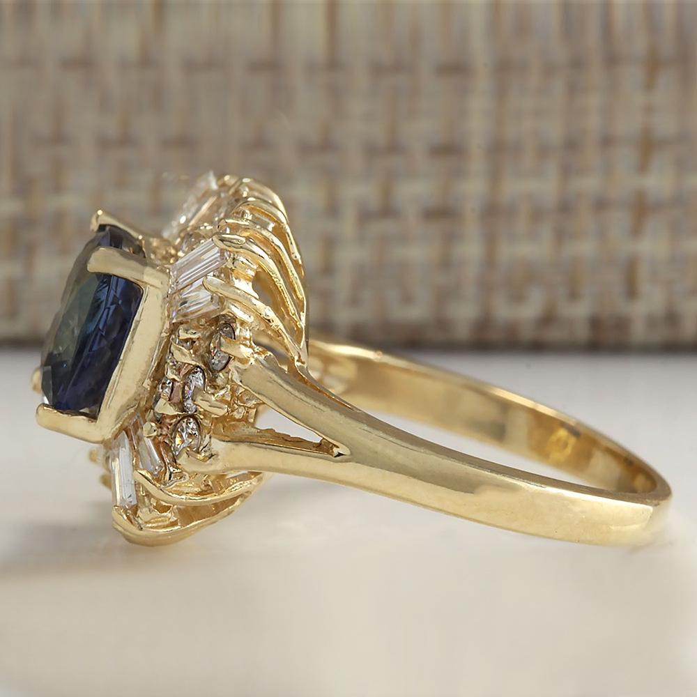Cao Shi Hot-Selling Dark Blue Zircon Alloy Ring for Women