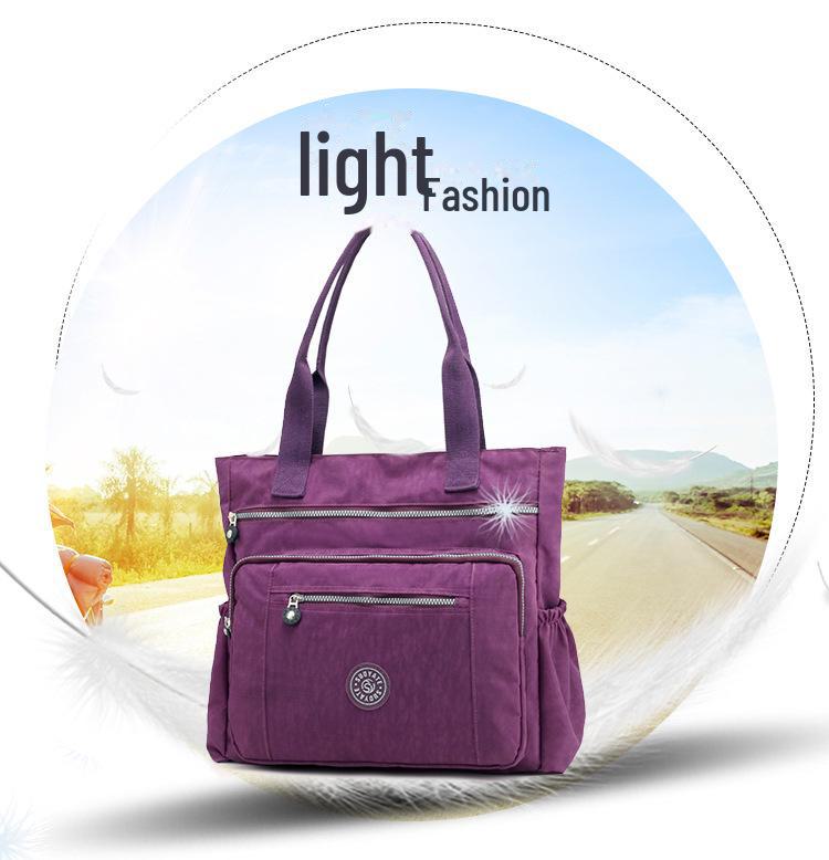 Women's Casual Lightweight Nylon Shoulder Bag – Trendy, Versatile, and Large Capacity Travel Handbag