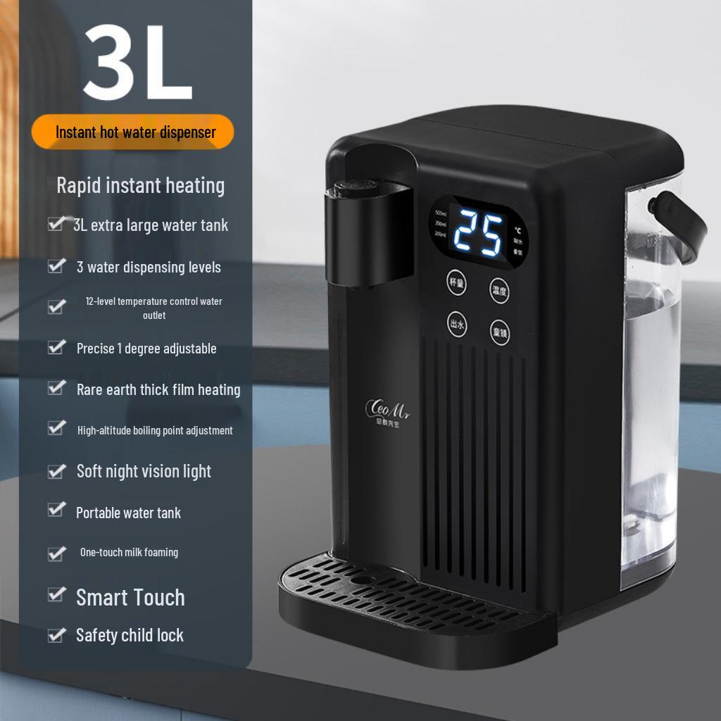 3L Sofortheißwasserspender, Tischgerät mit Ein-Knopf-Bedienung für den Heimgebrauch
