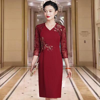 Robe élégante grande taille pour banquet de printemps, idéale pour la belle-mère