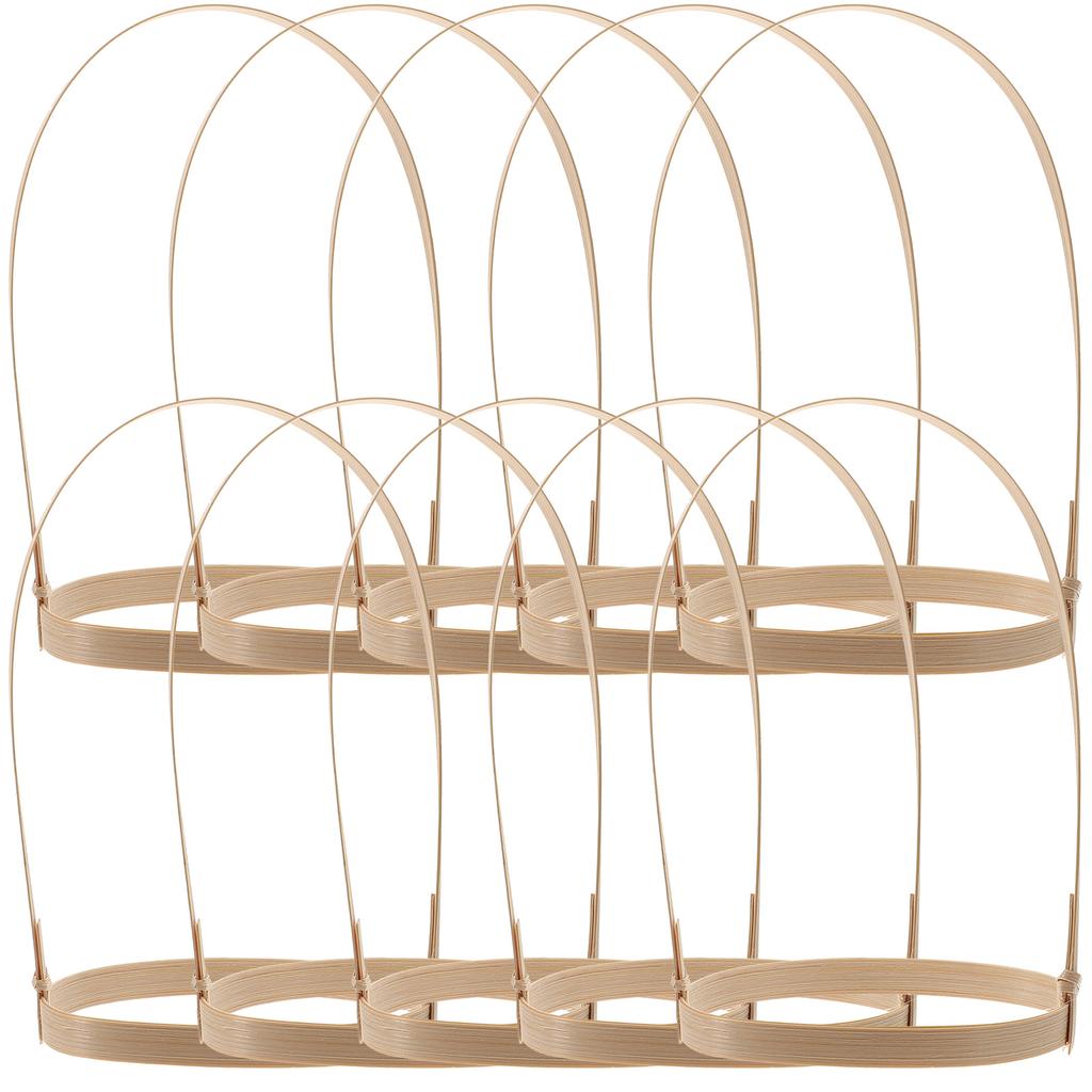 10pcs Coffee Cup Bamboo Carrier with Handle Coffee Cup Holder Beverage Cup Holder