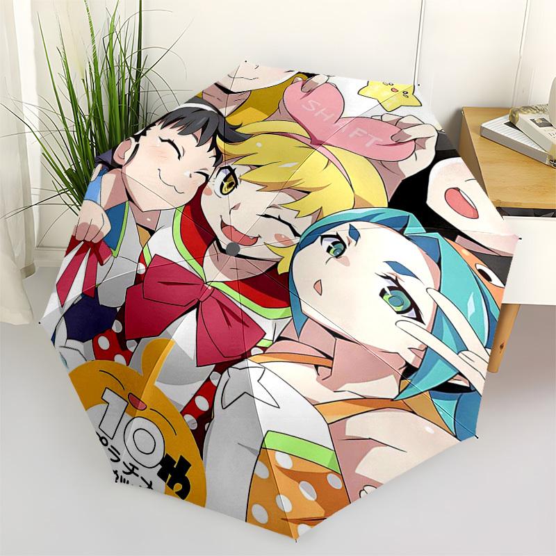 

1pc Platinum 10th Anniversary Edition Outdoor Umbrella - Automatic Opening/Closing, Portable Tri-Fold Design with 8-Rib Iron Frame - Perfect Gift