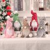 Stickad Jul Tomte Docka Dekor Tecknad Jul Tomte Plyschdocka Nyårspresent
