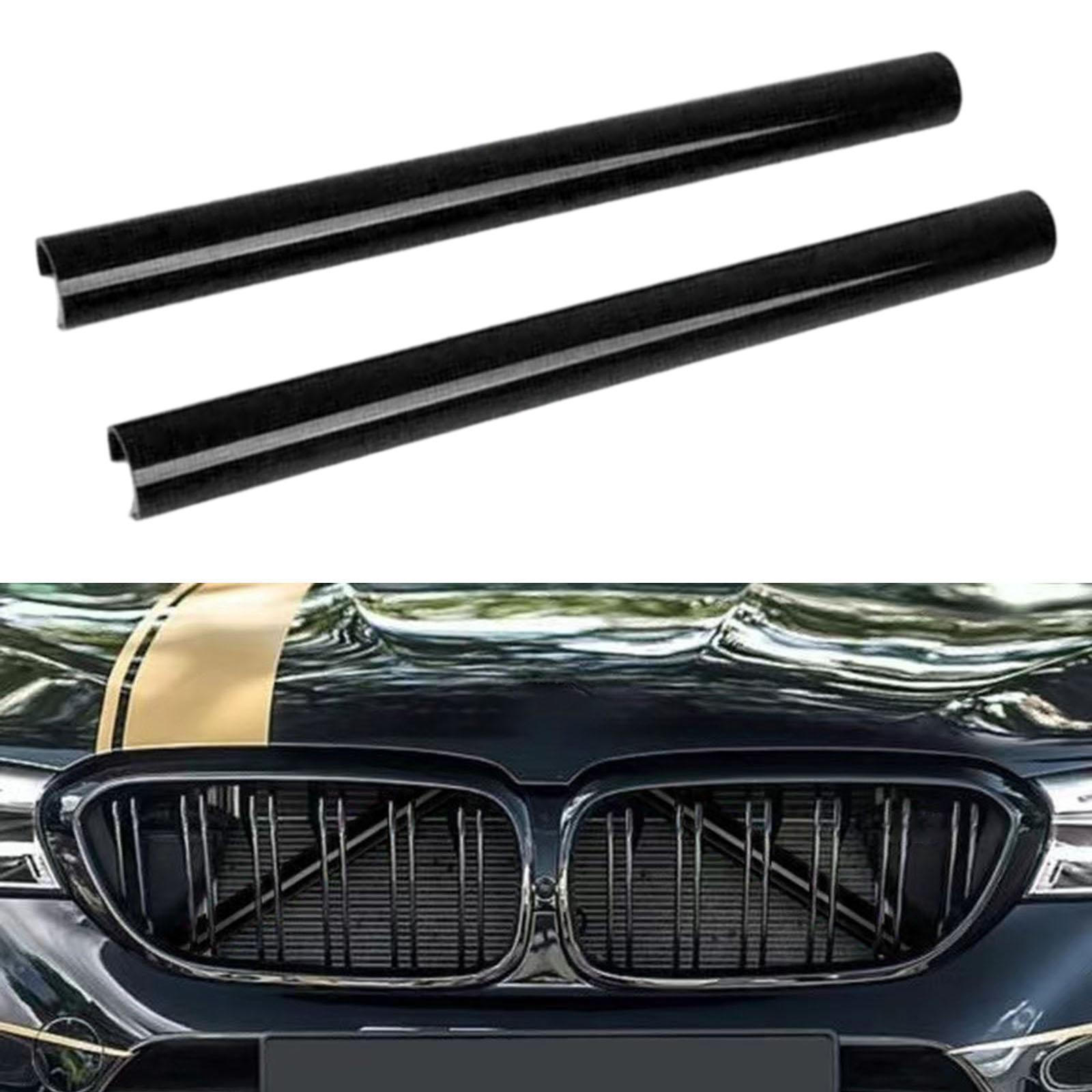 

2 Pieces Front Grille Insert Trims Auto Accessories, Car Grill Inserts Stripes for F11 чёрный