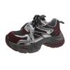 Double shoelace dad shoes women's new thick-soled heightening retro versatile light versatile casual sports shoes