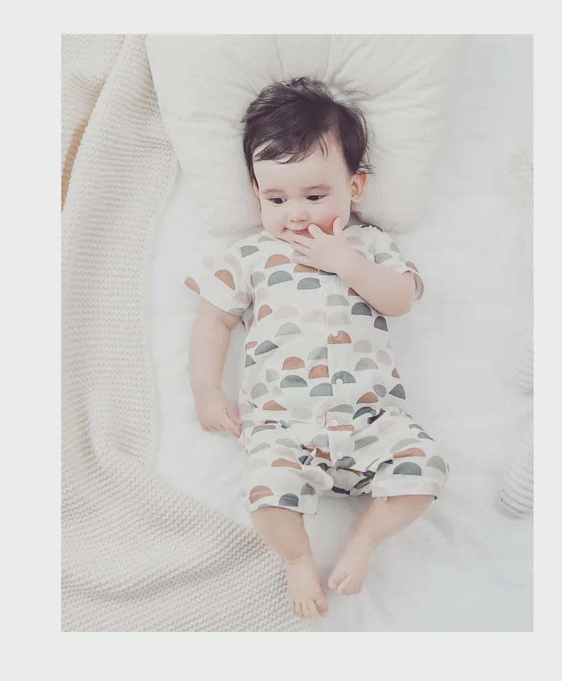 Bambu Elyaf Bebek Tulumu - Kısa Kollu, Nefes Alabilen, Yenidoğanlar için İnce Pijama - Yaz, İlkbahar ve Sonbahar için İdeal