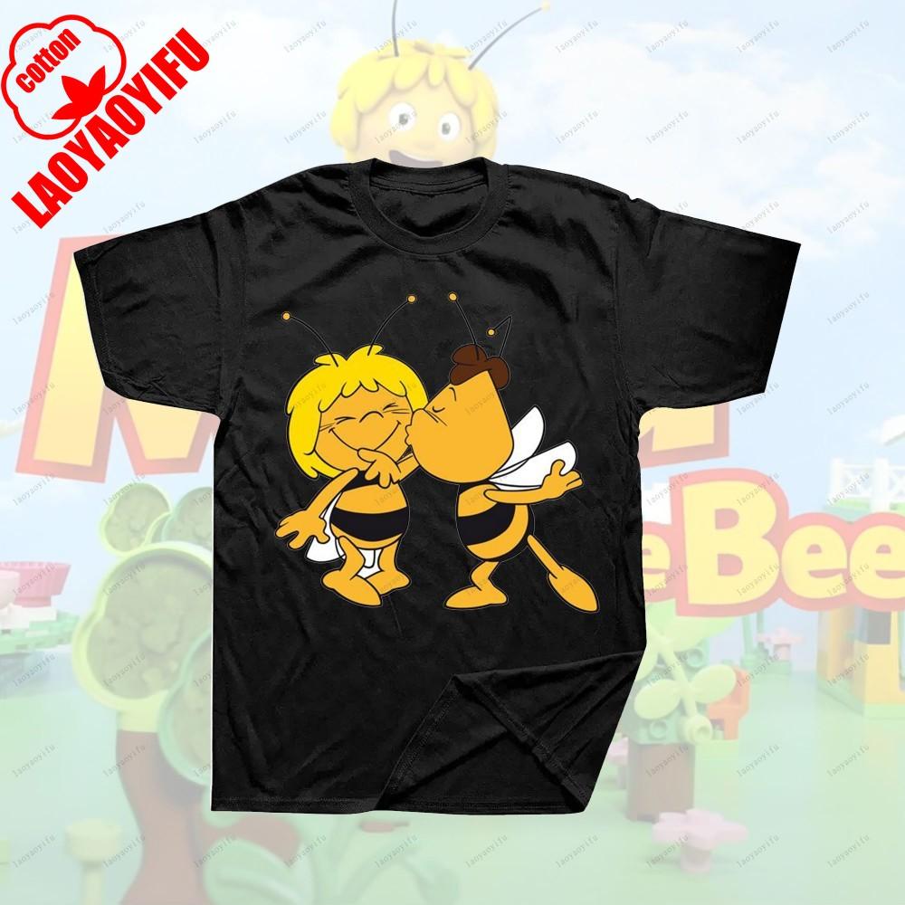 Maya The Bee Movie Cartoon Character T-shirts Cartoons T Shirt for Fitness Training Jogging Outdoor Activities