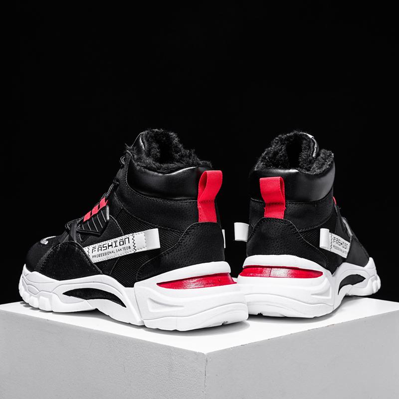 Neue Casual Sportschuhe Herren rutschfeste Winter warme Plüsch feuchte Schuhe Baumwollschuhe Laufschuhe