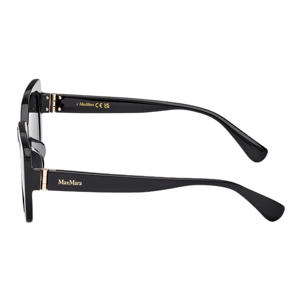 MaxMara Fashion Casual Square Sunglasses Unisex Sunglasses Black MM0155K-01A