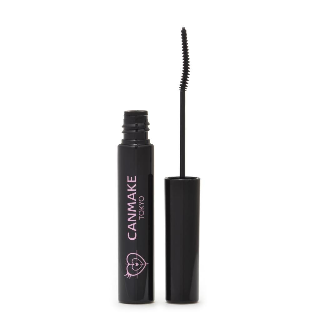 Canmake Curl Sniper Mascara 01 Black, 4.0g, Curl-Keeping Mascara, Ultra-Fine Brush, Fiber-Free