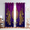 Chinese Style Retro Curtains Animal Peacock Pattern Living Room Bedroom Decorative Home Decoration Curtain Set Of 2 Made Polyester With Rod Pocket