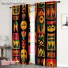 2Pcs African Tribal Print Curtains Window Treatments For Bedroom Living Room Home Decoration Privacy Protection