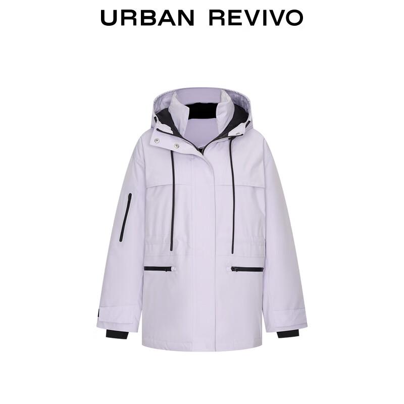 Women's Casual Colorblock Hooded Down Jacket