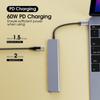 Dj1013 7 In 1 Usb  C Hub To 4k Hdmi-compatible Type C Adapter Dock With Pd Tf Sd, Compatible For