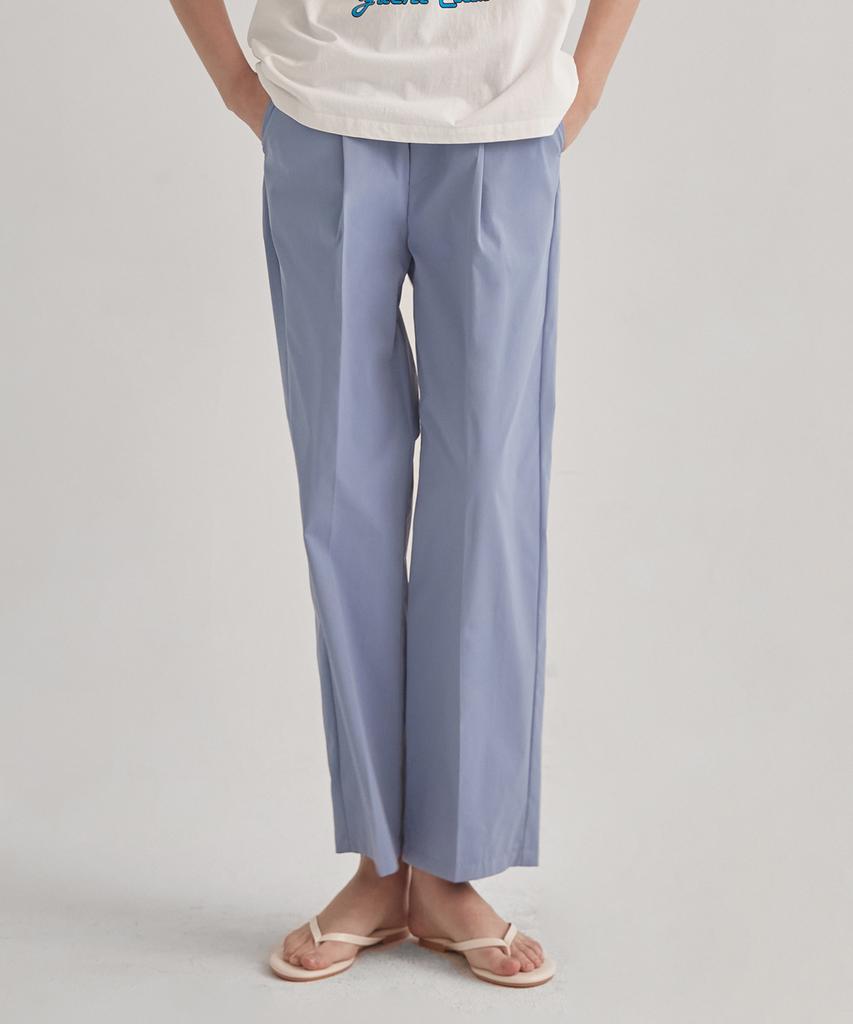 A.RIFF Tom Straight Fit Wide Waist Elastic Pants_Sky Blue