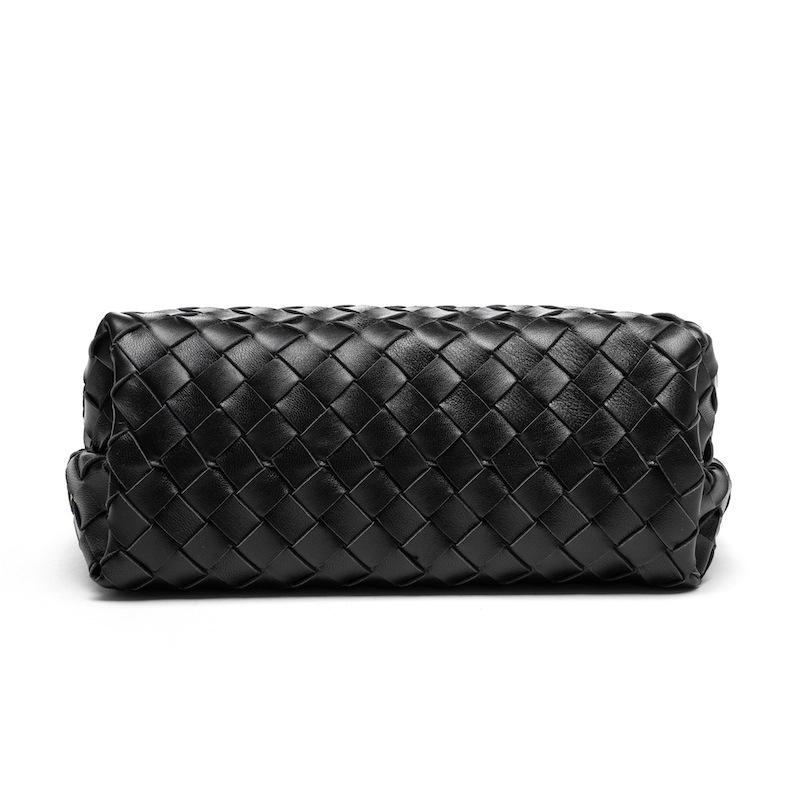 Trendige neue gewebte Damentaschen, handgeflochtene Doppelschichtwebung, tragbare Damen-Umhängetaschen, strukturierte gewebte Taschen