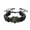 Men's and Women's Retro Wolf Head and Lion Head Leather Adjustable Bracelet Hand Rope