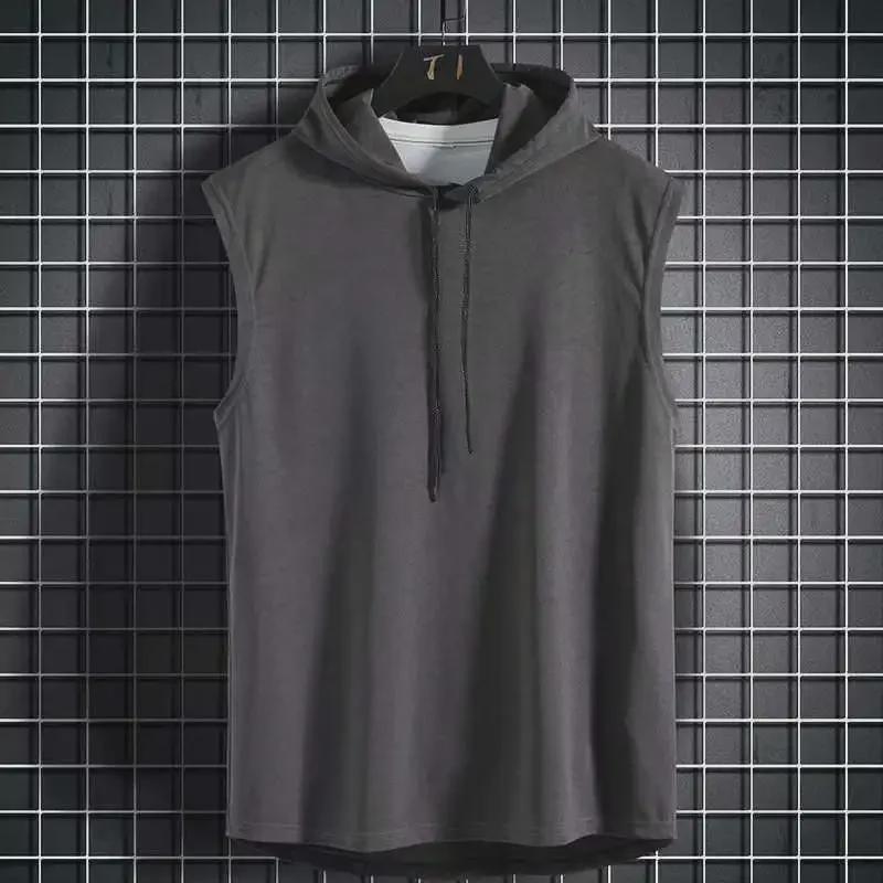 Men's Hong Kong Style Sleeveless Hoodie Vest - Trendy Summer Fashion