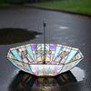 Vintage Stained Glass Auto Umbrella Automatic Stained Glass Wind Proof Umbrellas Rain UV Protection Shade Fashion Accessories