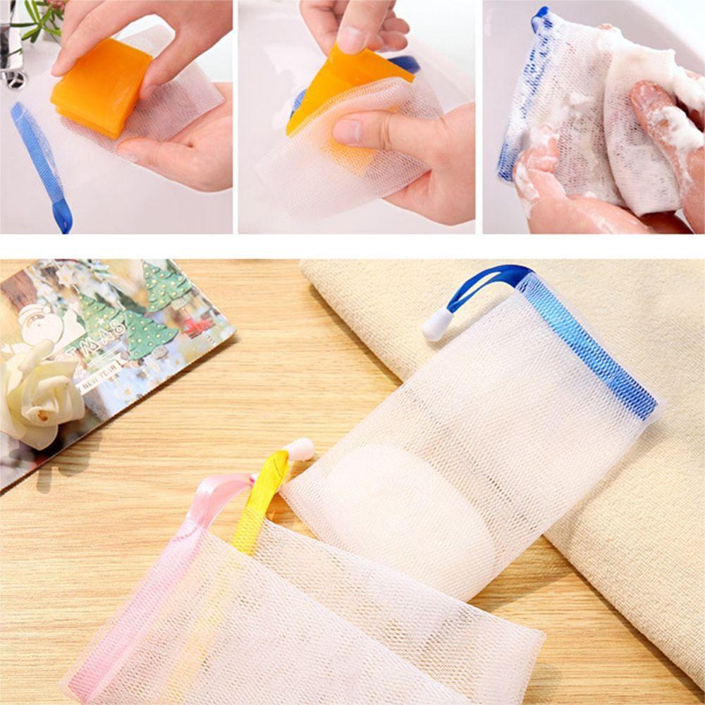 Foam Bubble Drawstring Bag Bath Net Soap Pouch Face Cleansing Tool Soap Saver Bag Foaming Mesh Bag
