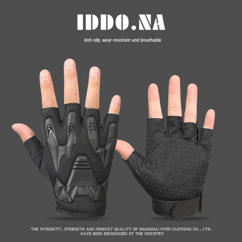 

Мужские перчатки с полупальцами: Нескользящие, износостойкие для занятий спортом на открытом воздухе, велоспортом и альпинизмом. Воздухопроницаемые для весны, лета и осени. One Size