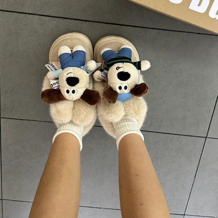 Platform cotton shoes women's winter cute short boots Maillard cotton boots piled thickened warm non-slip snow boots, romantic