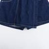 2024 Summer Double-Breasted Denim Set: Short Sleeve Shirt & Skirt Pants