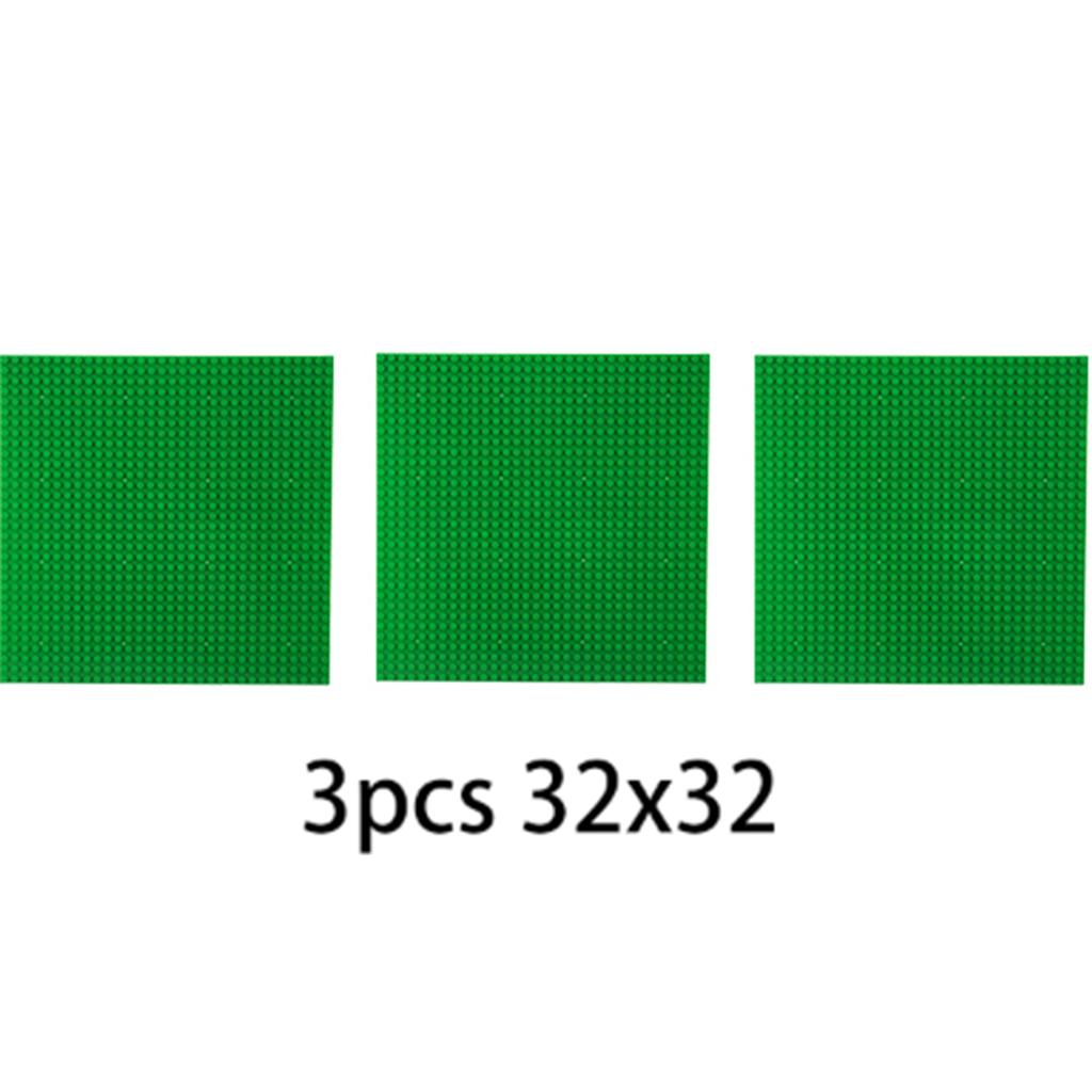 3PCS Bricks Baseplate 32x32 16x32 Dots Plastic Base Plates Compatible MOc BuildingBlock Toys 10 in Classical Multi Color 10 lN