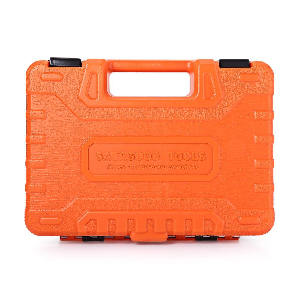 zmart Precision Special Ratchet Wrench for Automotive and Motorcycle and Combination Wrench Car Repair Tool Batch Head Claw and Socket 53-Piece Set,