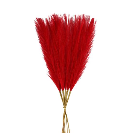 10Pcs Artificial Pampas Grass Decoration Realistic Fluffy Tall Fake Dried Grass Home Office Wedding Party Table Centerpiece Boho Decor