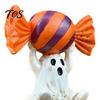 Dark Sweet Room Decor Halloween Ghost Figurine, Cute Sitting on Pumpkin Holding Candy Unique Home Collection Statue, Spooky Resin Table Ornament