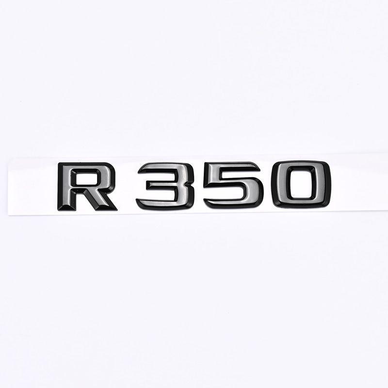 Suitable for Mercedes R300-R500: car stickers, emblems, word marks, modification, rear tail logos, and displacement marks.