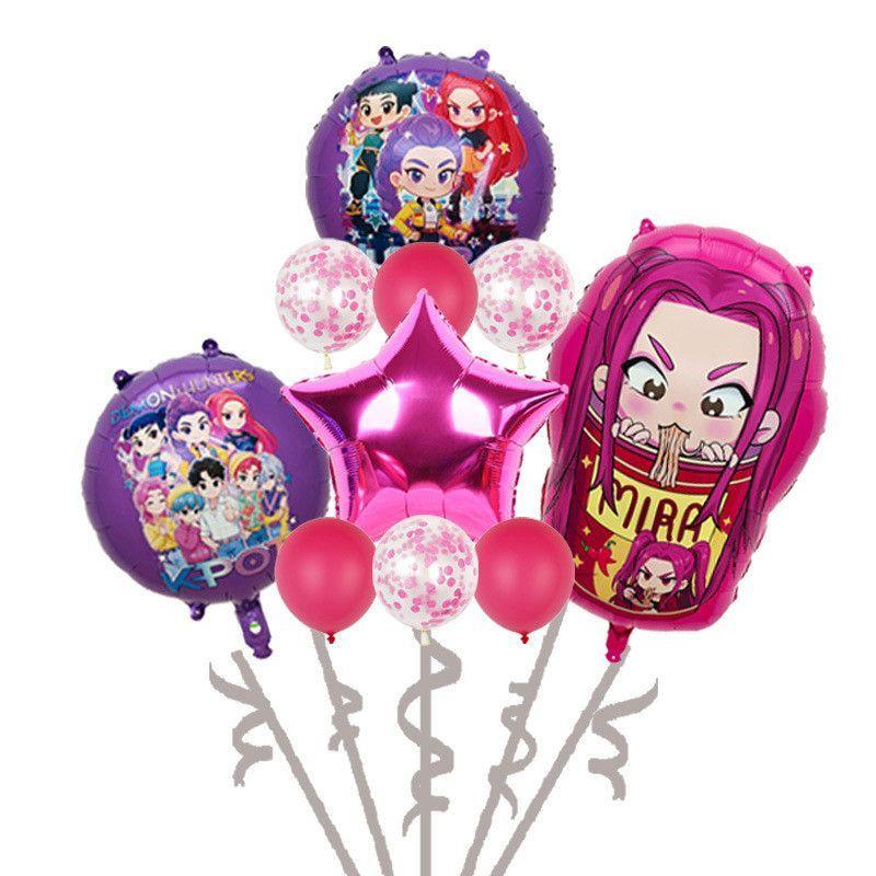 “Hunter Girls” Temalı Parti Balon Seti | Doğum Günü Partisi Dekorasyon Balon Seti