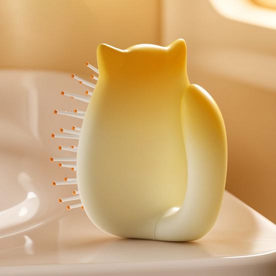 Kids Cartoon Cat Air Cushion Brush Scalp Massage Hair Comb Anti-static Children Portable Fluffy Hair Styling Detangling