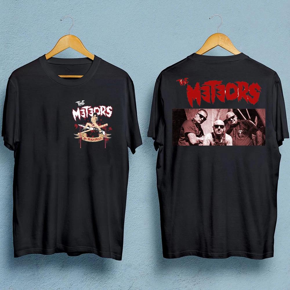 HOT SHIRT The Meteors band 2 sides T-shirt black Unisex S-5Xl 2F685 M