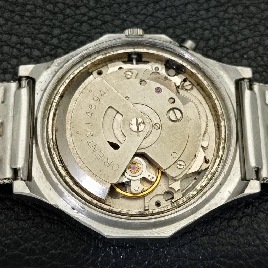 VINTAGE ORIENT AUTOMATIC 46941 JAPAN MENS BLUE COLOR DIAL WATCH A700713-5 R204-a700713