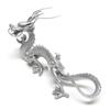 Copper Silver Dragon Holding a Crystal Ball, Feng Shui Good Luck Ornament, Goods, Item