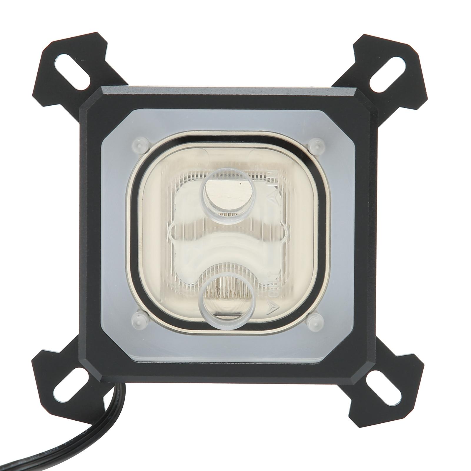 

Водоблок жидкостный охладитель INTELPK5E Рассеянный световой эффект Медная опорная пластина ЦП Компьютерные аксессуары